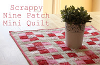 nine patch table quilt tutorial