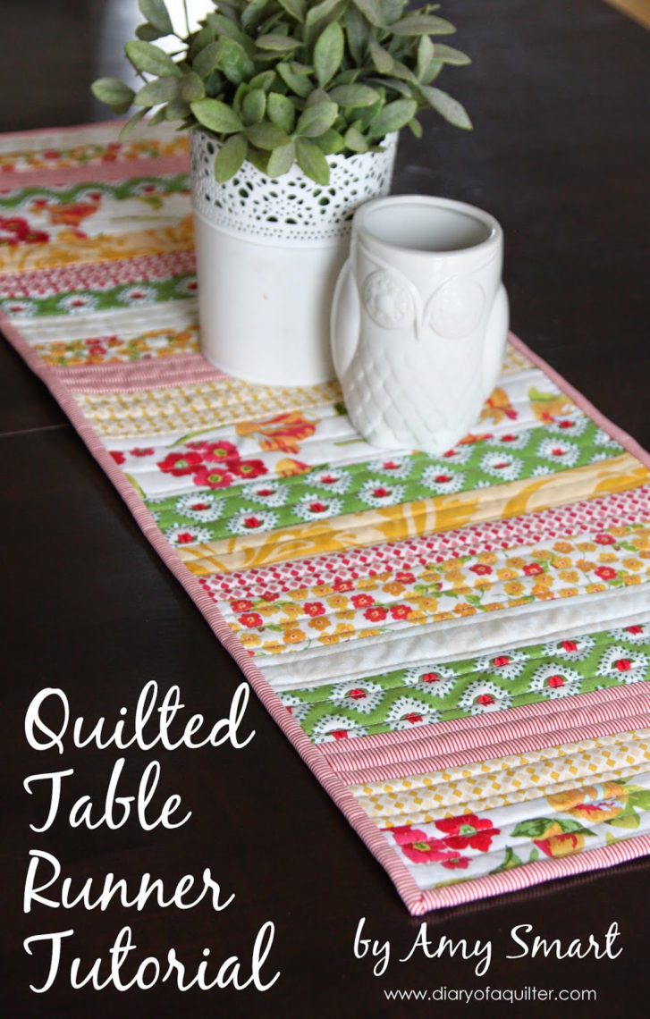 Easy DIY Quilted Table Runner | Tutorial | Diary of a Quilter
