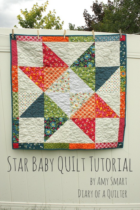 Easy DIY Modern Star Baby Quilt Tutorial | Quilting | Dairy of a Quilter