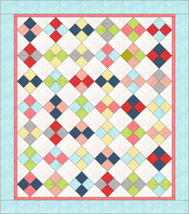On Point Four-Patch Quilt Tutorial