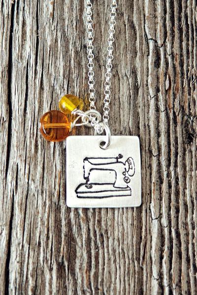 Featherweight Sewing Machine Charm Necklace