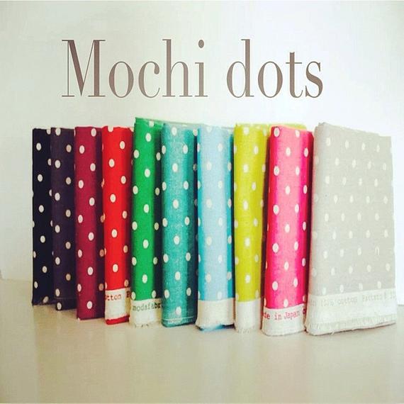 Mochi Linen Dots by Momo for Moda Fabrics, Fat Quarter bundle 10 total
