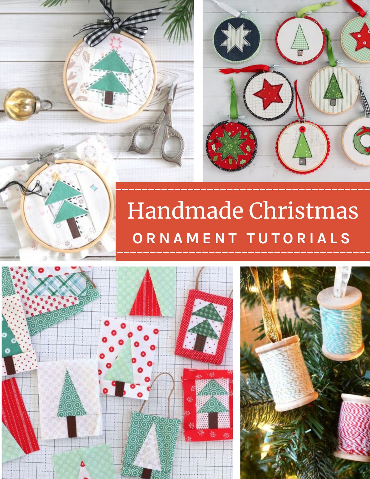 Easy Fabric Christmas Tree Ornaments to Sew - Easy Sewing For Beginners